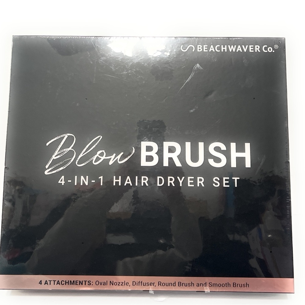 New/Sealed - BEACHWAVER Co. Blowout Brush - Midnight Rose 4-IN-1 SET